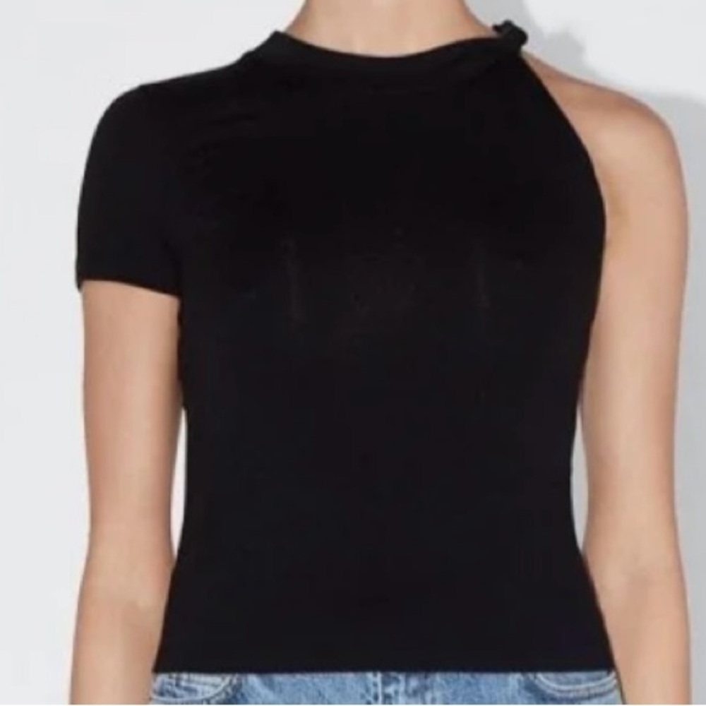 Khy One Shoulder Twist Sleeve T Shirt